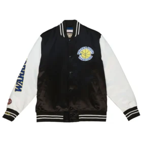 Golden State Warriors Team Origins Satin Varsity Jacket