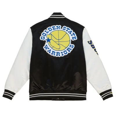 Golden State Warriors Team Origins Satin Varsity Jacket