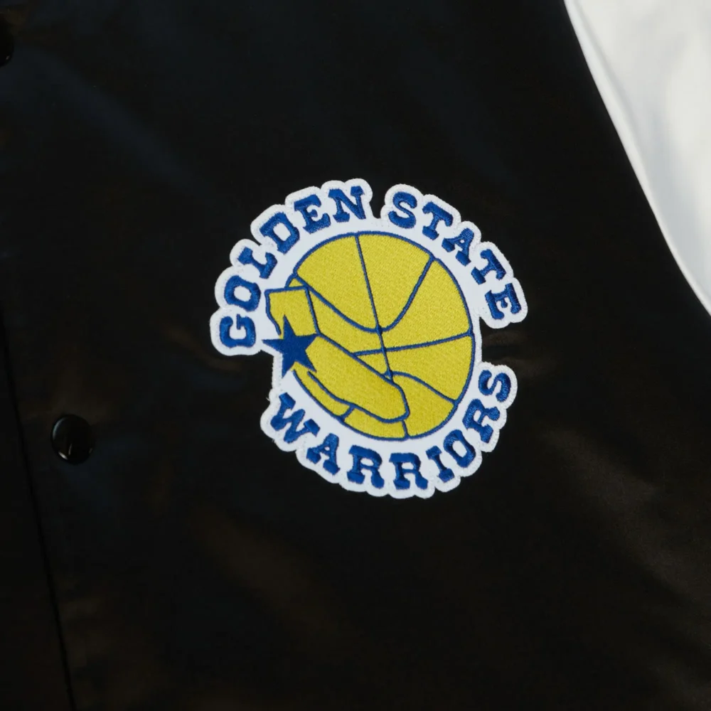 Golden State Warriors Team Origins Satin Varsity Jacket