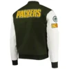 Green Bay Packers Standard Logo Green & White Varsity Jacket