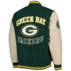 Green Bay Packers Tommy Hilfiger Wool & Leather Varsity Jacket