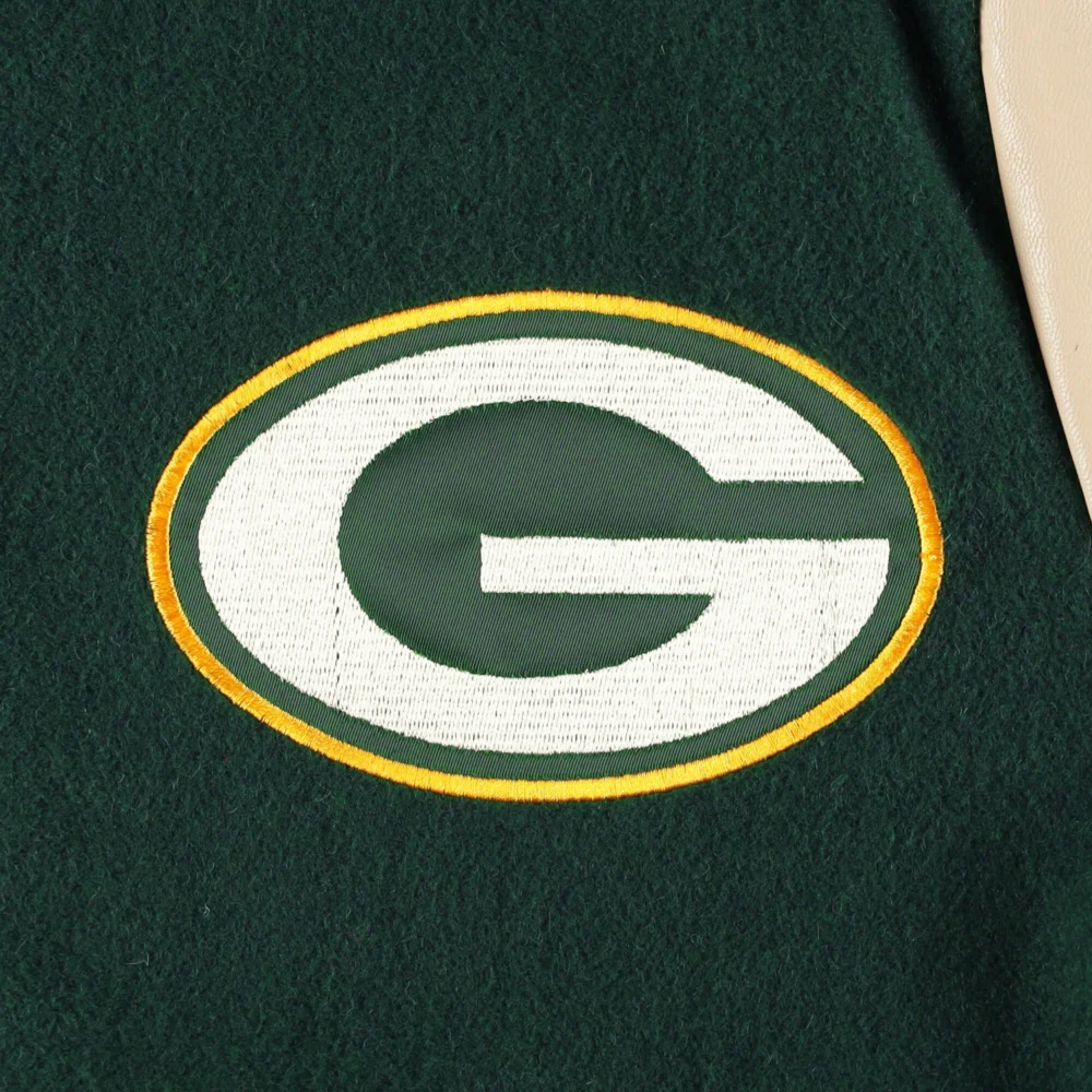 Green Bay Packers Tommy Hilfiger Wool & Leather Varsity Jacket