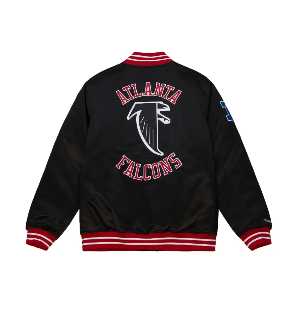 Heavyweight Satin Black Jacket Atlanta Falcons