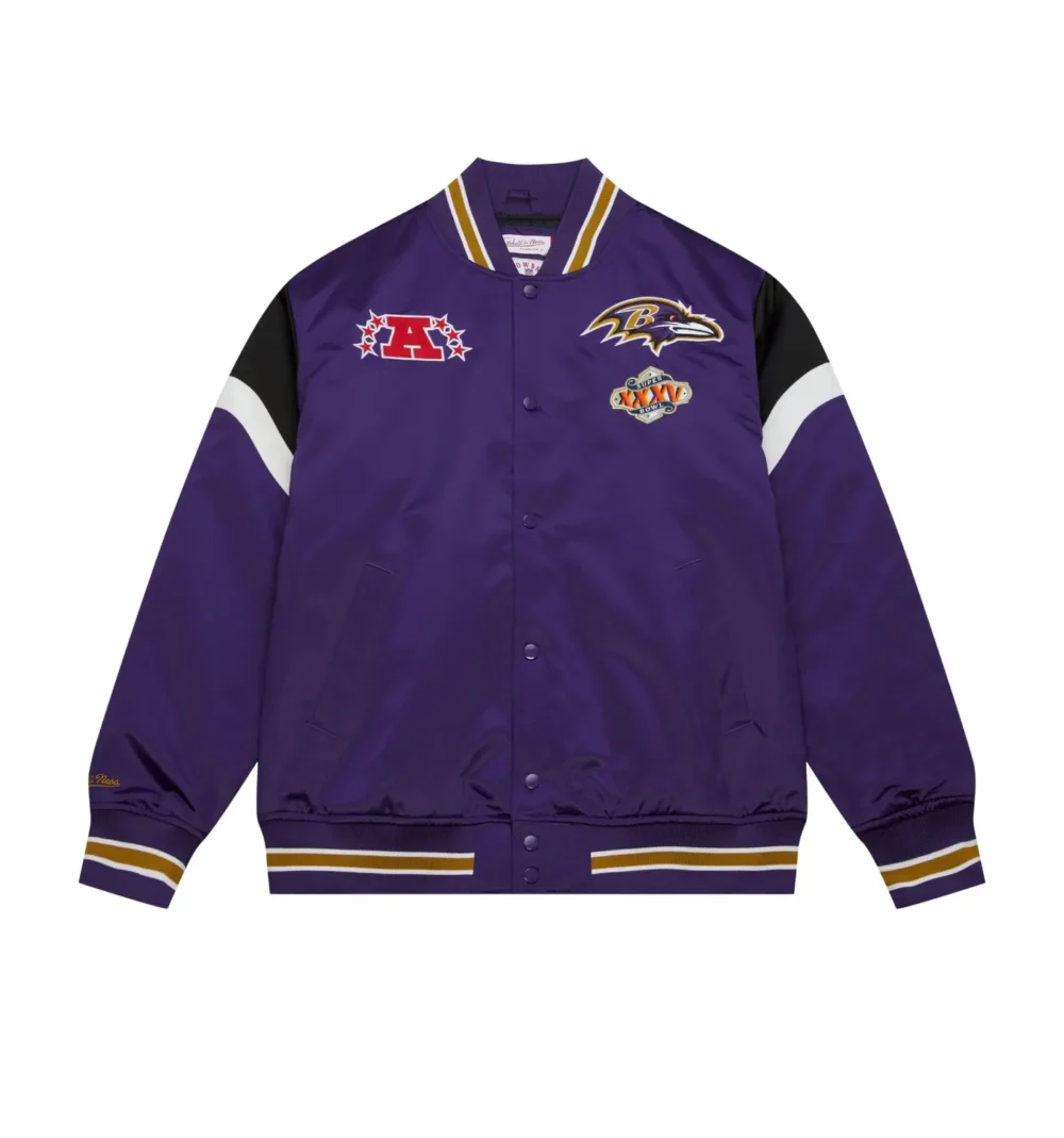 Heavyweight Satin Jacket Baltimore Ravens