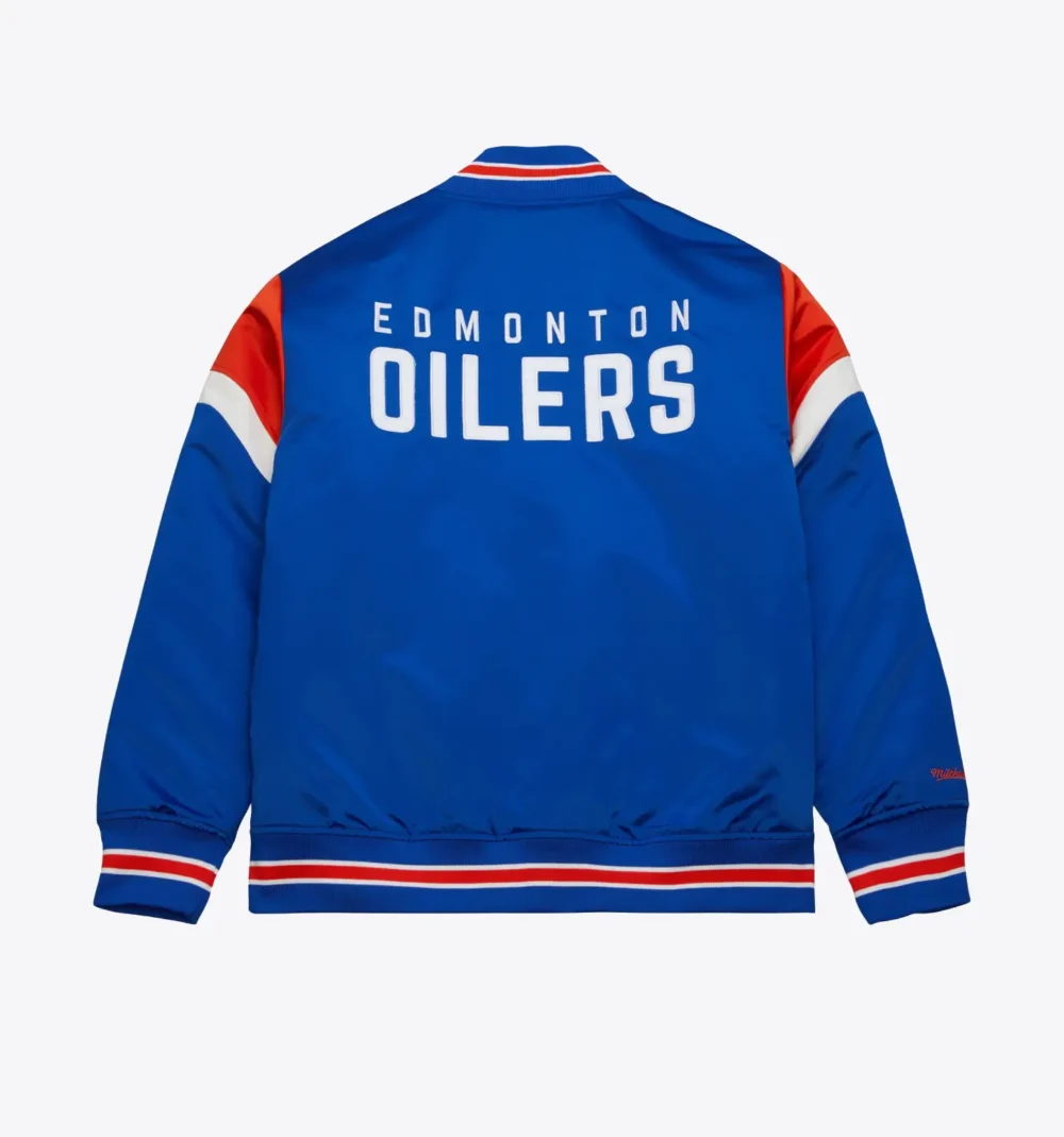 Heavyweight Satin Jacket Edmonton Oilers