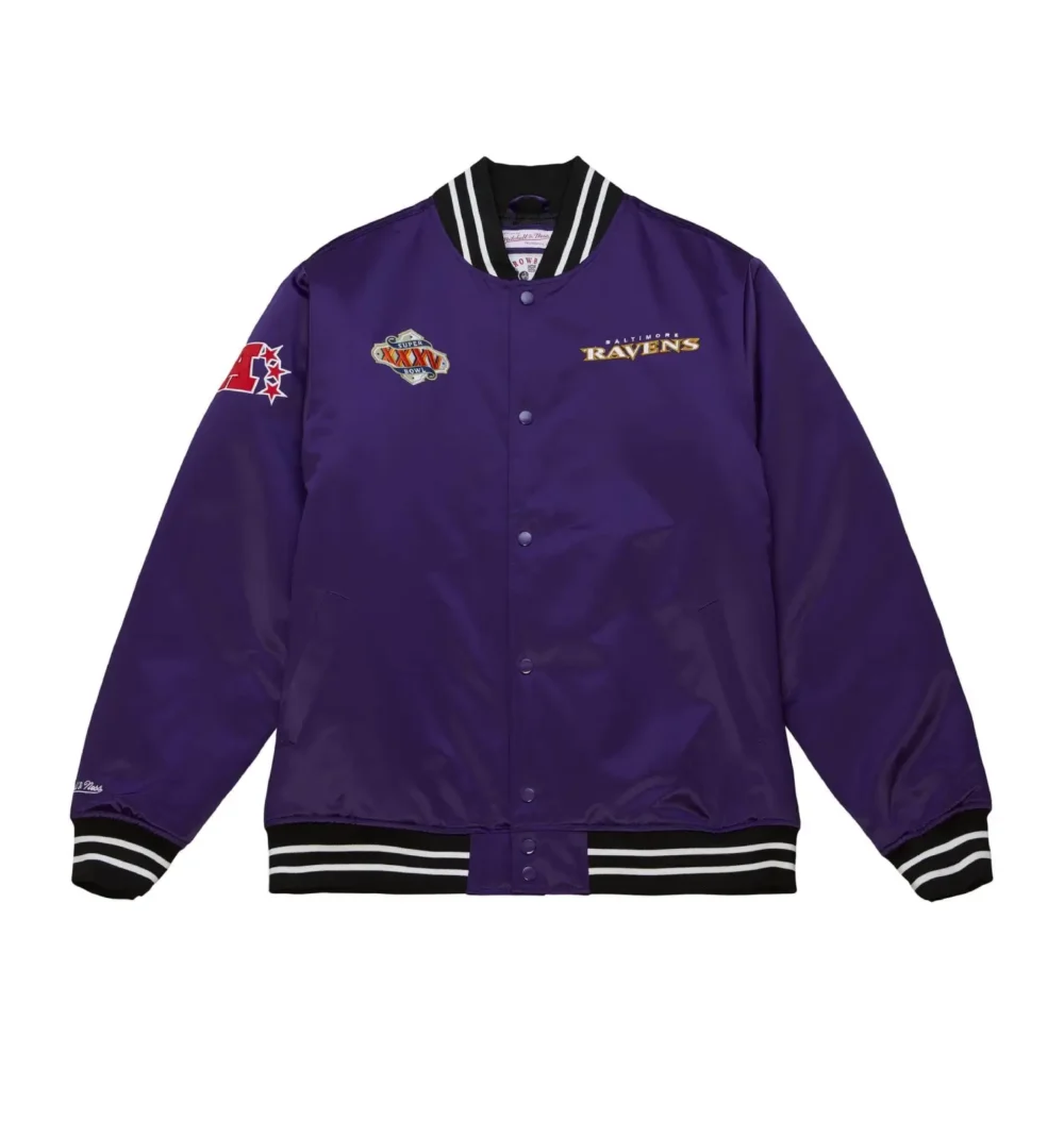 Heavyweight Satin Purple Jacket Baltimore Ravens