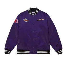 Heavyweight Satin Purple Jacket Baltimore Ravens