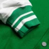 Homme Green/White Wool & Leather Varsity Jacket