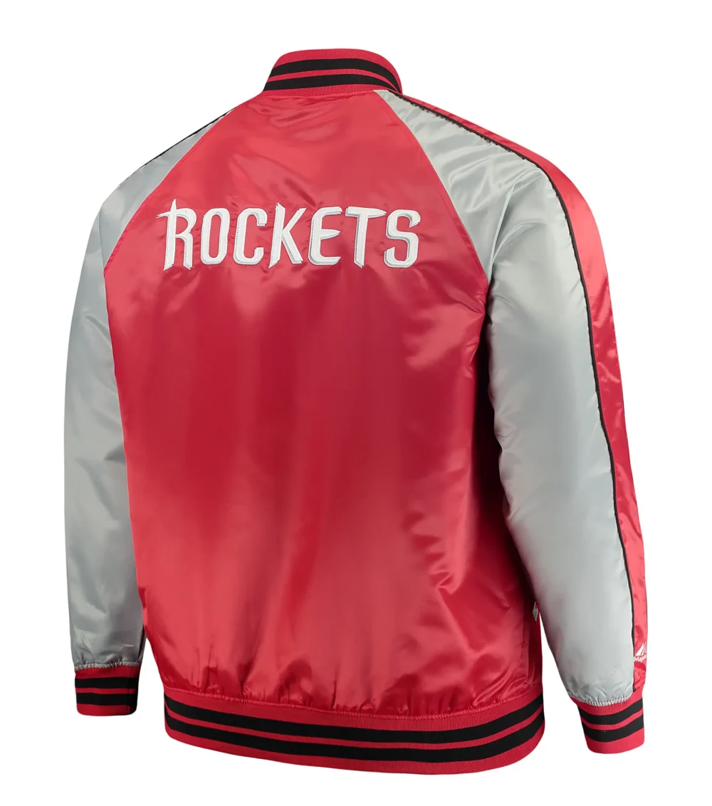 Houston Rockets Majestic Big & Tall Red Satin Jacket