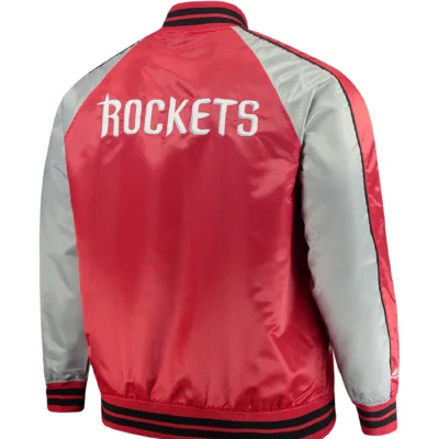 Houston Rockets Majestic Big & Tall Red Satin Jacket