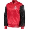 Houston Rockets Starter The Enforcer Satin Varsity Jacket