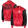 Houston Rockets Starter The Enforcer Satin Varsity Jacket