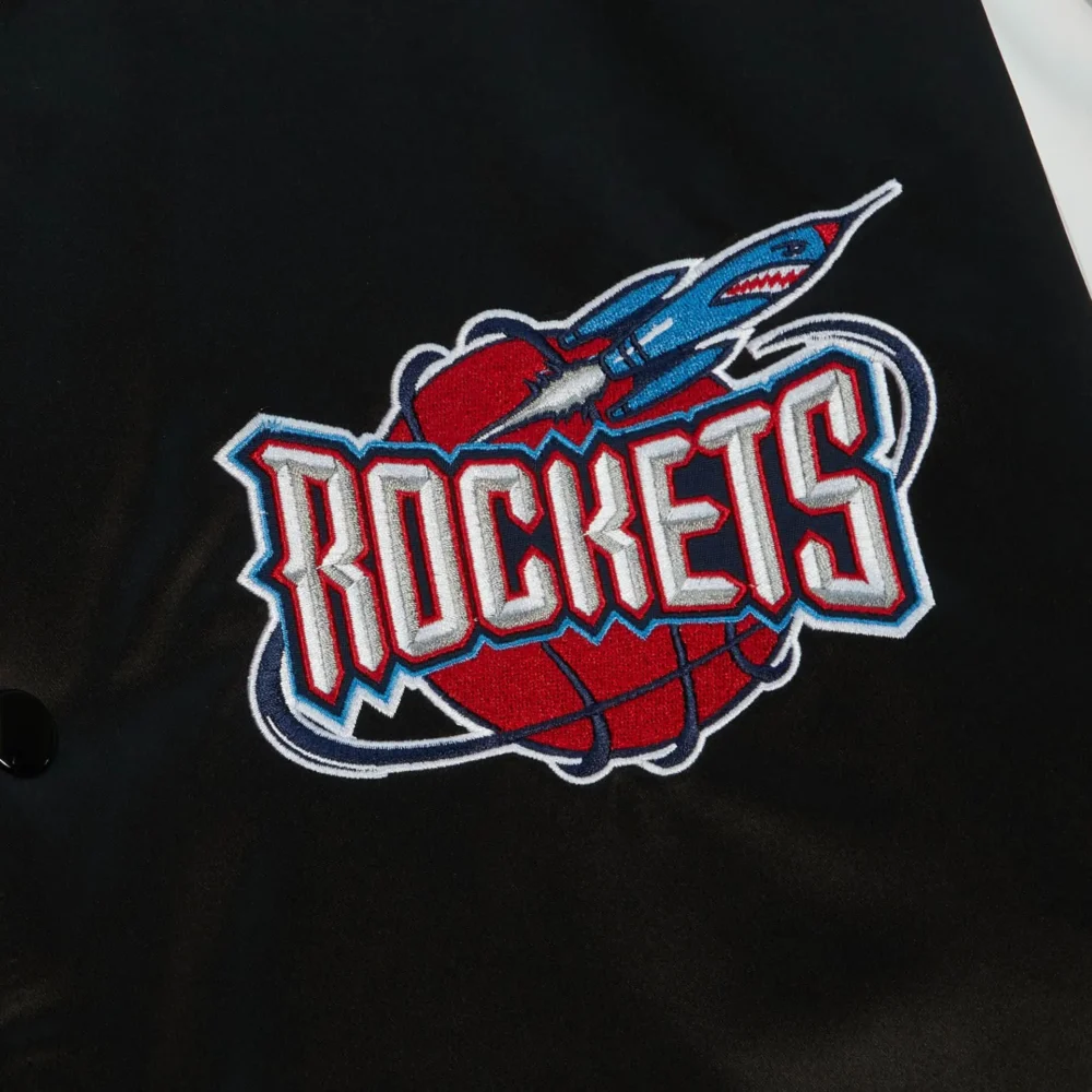 Houston Rockets Team Origins Satin Varsity Jacket