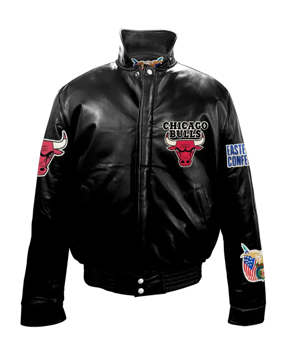 Jeff Hamilton Chicago Bulls Full Black Leather Jacket