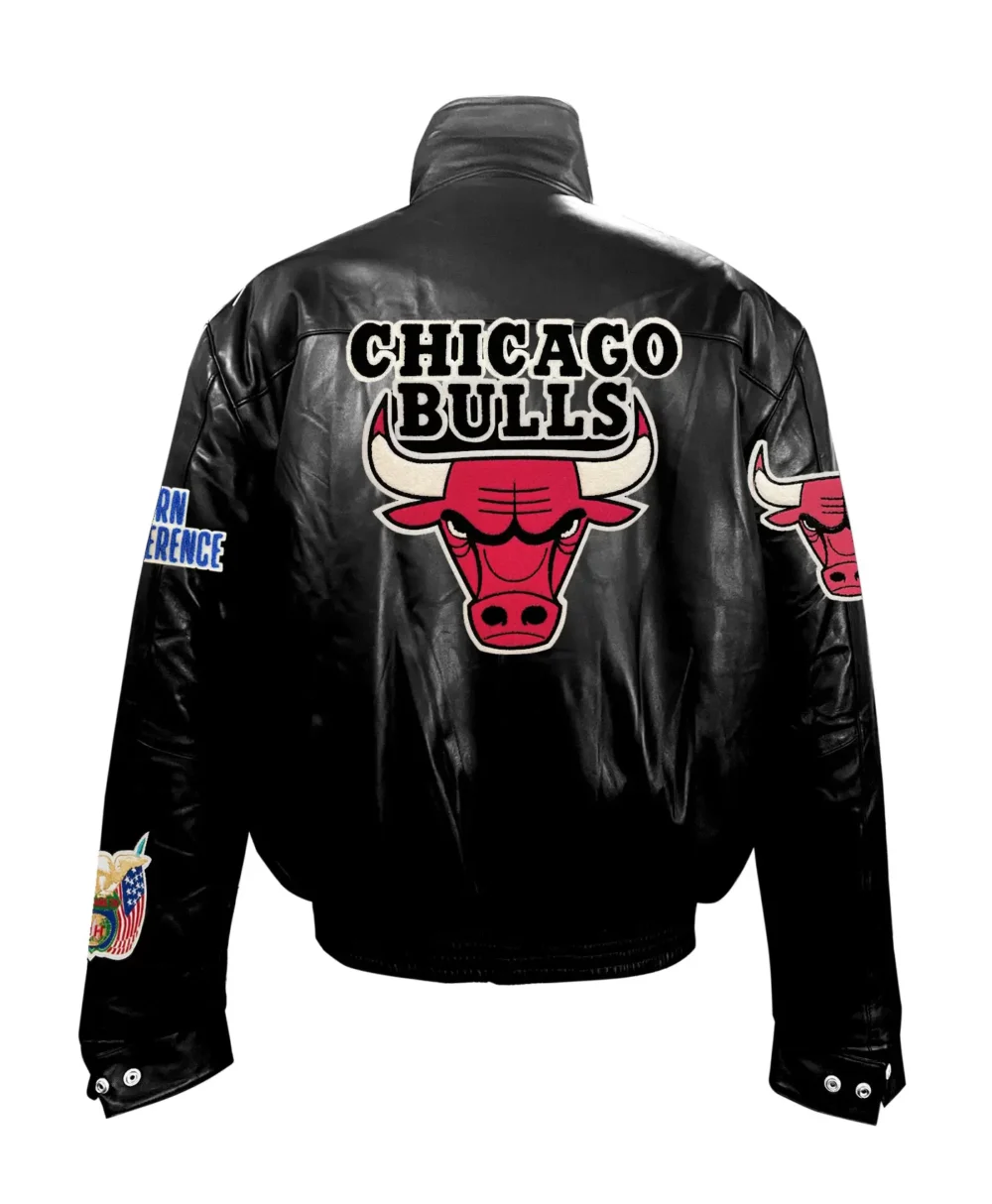 Jeff Hamilton Chicago Bulls Full Black Leather Jacket