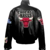 Jeff Hamilton Chicago Bulls Full Black Leather Jacket