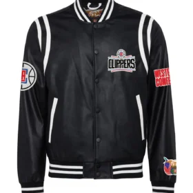 Jeff Hamilton X Los Angeles Clippers Vegan Leather Jacket