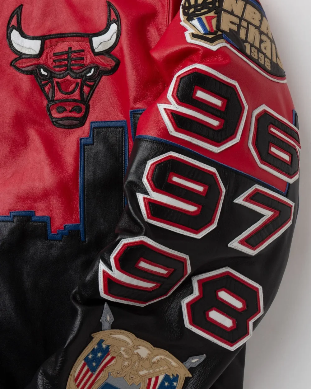 Jeff Hamilton Chicago Bulls Three Peat Leather Jacket