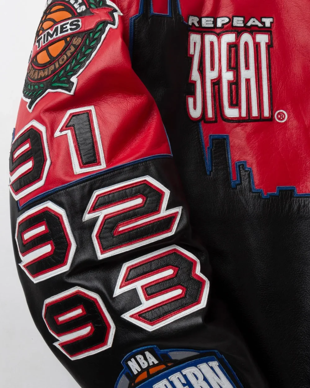 Jeff Hamilton Chicago Bulls Three Peat Leather Jacket