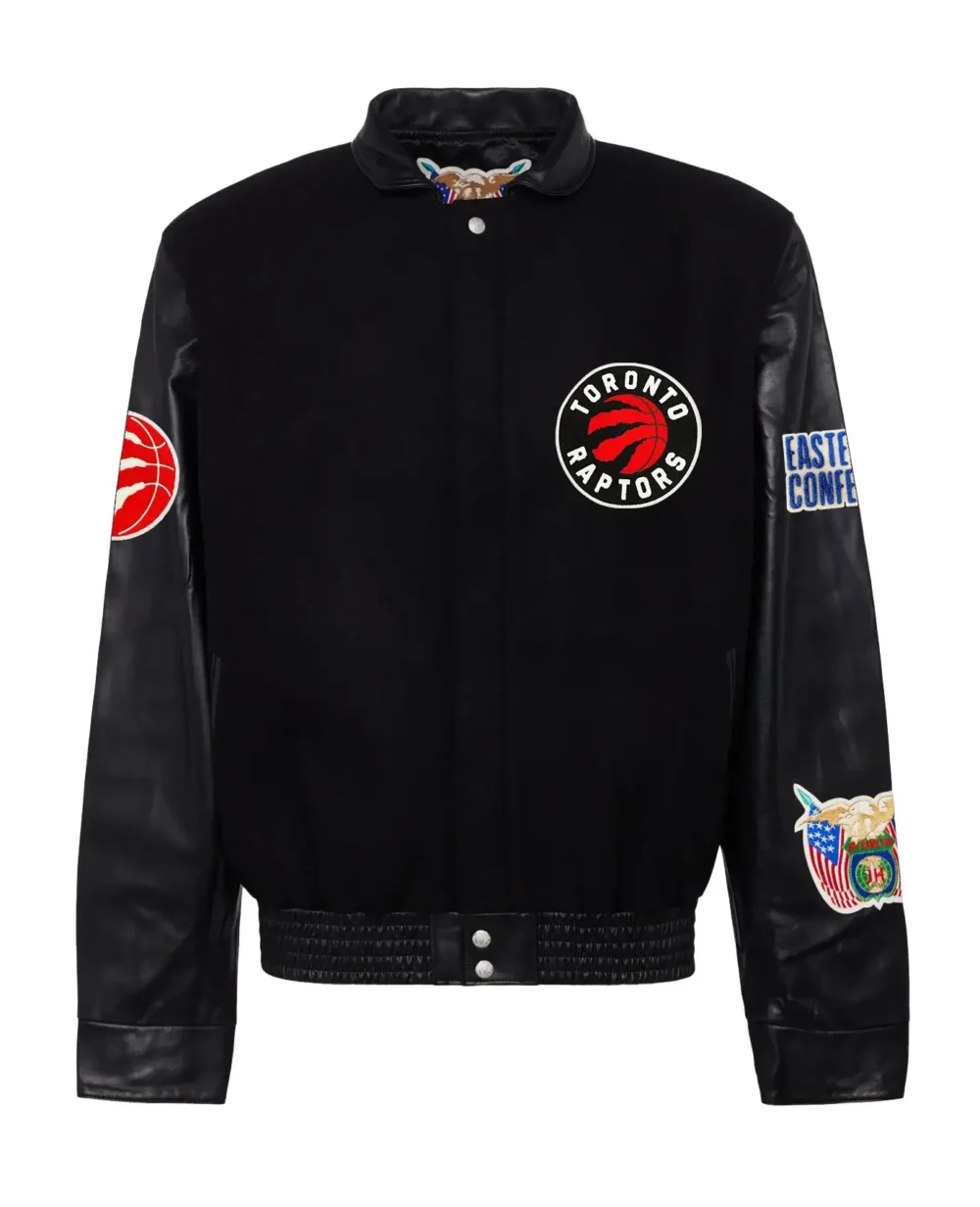 Jeff Hamilton X Toronto Raptors Wool & Leather Jacket