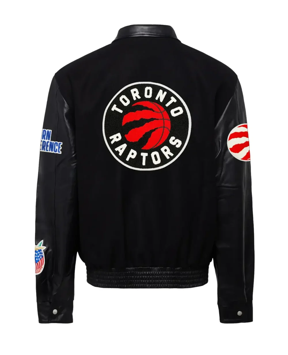 Jeff Hamilton X Toronto Raptors Wool & Leather Jacket