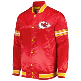 Kansas City Chiefs Starter Midfield Satin Red Varsity Jacket