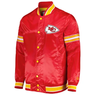 Kansas City Chiefs Starter Midfield Satin Varsity Jacket