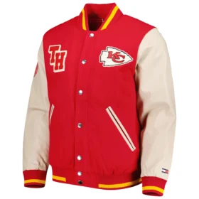 Kansas City Chiefs Tommy Hilfiger Red wool & Leather Varsity Jacket