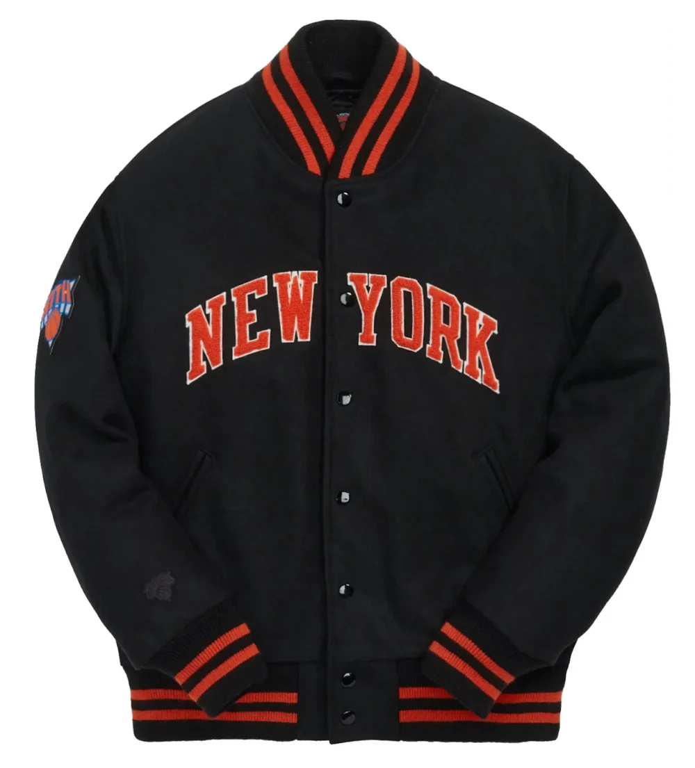 NBA New York Knicks Classic Wool & Leather Varsity Jacket