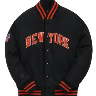 NBA New York Knicks Classic Wool & Leather Varsity Jacket