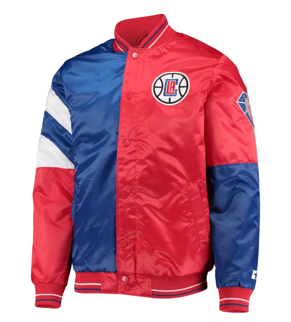 LA Clippers Starter Leader Color Satin Varsity Jacket