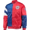 LA Clippers Starter Leader Color Satin Varsity Jacket