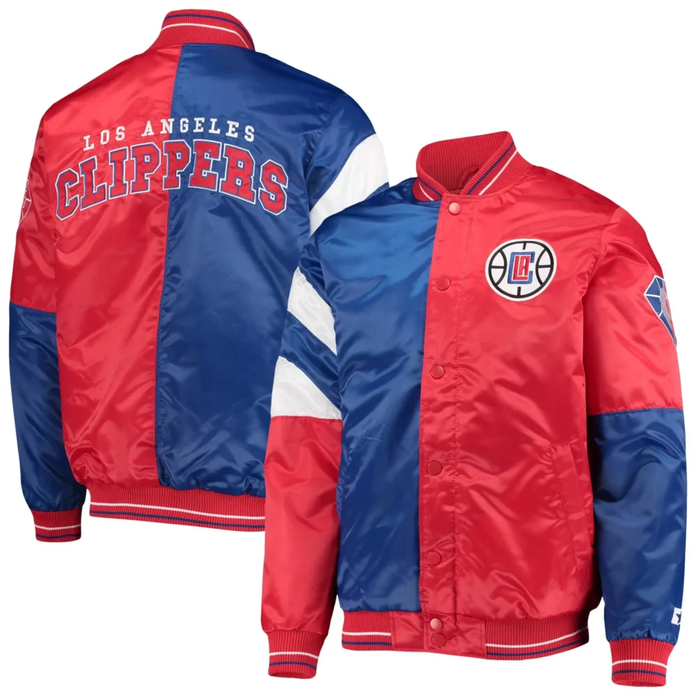 LA Clippers Starter Leader Color Satin Varsity Jacket