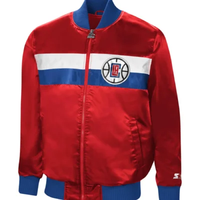 LA Clippers Starter The Ambassador Satin Varsity Jacket