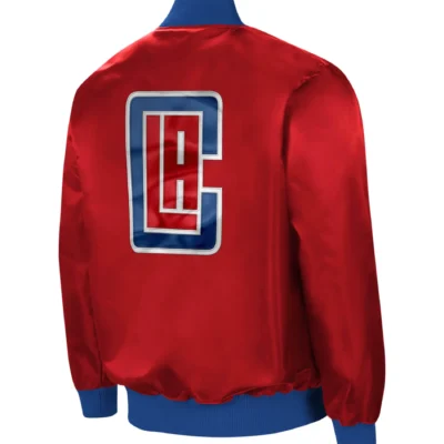 LA Clippers Starter The Ambassador Satin Varsity Jacket