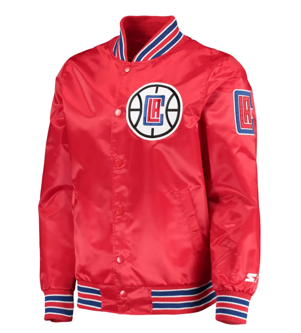 LA Clippers Starter The Diamond Classic Satin Varsity Jacket