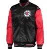 LA Clippers Starter The Enforcer Satin Varsity Jacket