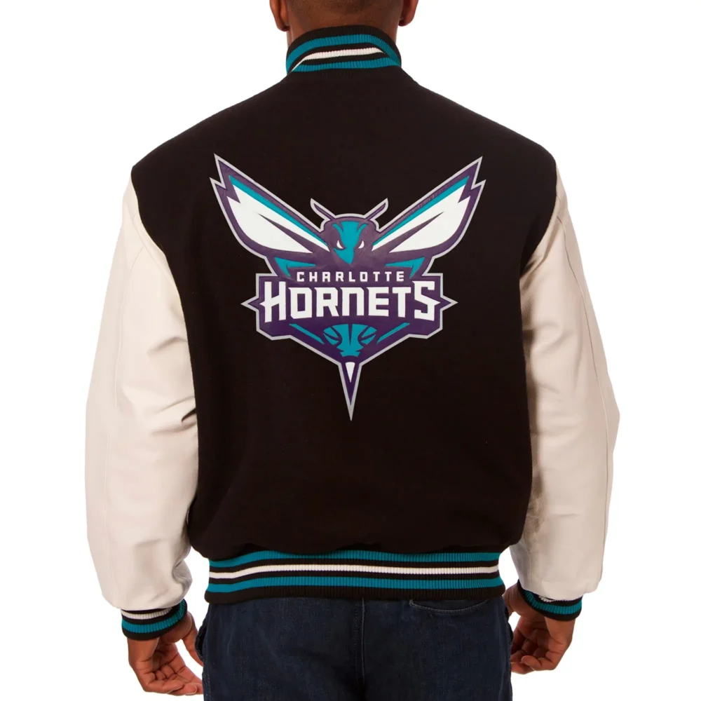 Charlotte Hornet Varsity Jacket Black & White