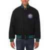 Charlotte Hornets Buzz City Black Wool Varsity Jacket