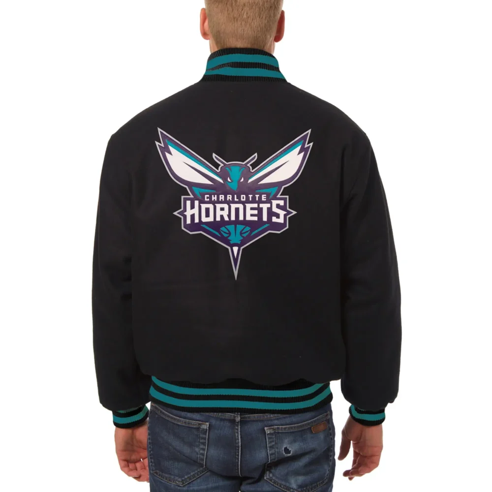 Charlotte Hornets Buzz City Black Wool Varsity Jacket