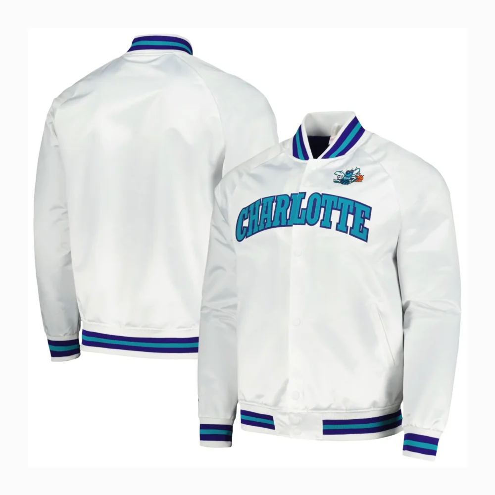 Charlotte Hornets Classics White Varsity Jacket