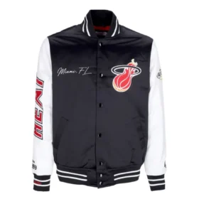 Miami Heat 2006 The Finals Black Satin Varsity Jacket