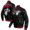 Miami Heat Pro Standard City Edition Satin Varsity Jacket