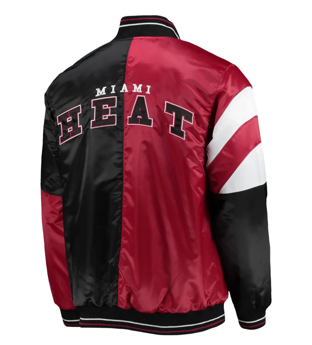 Miami Heat Starter Leader Block Satin Varsity Jacket