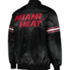 Miami Heat Starter Black Pick & Roll Satin Varsity Jacket