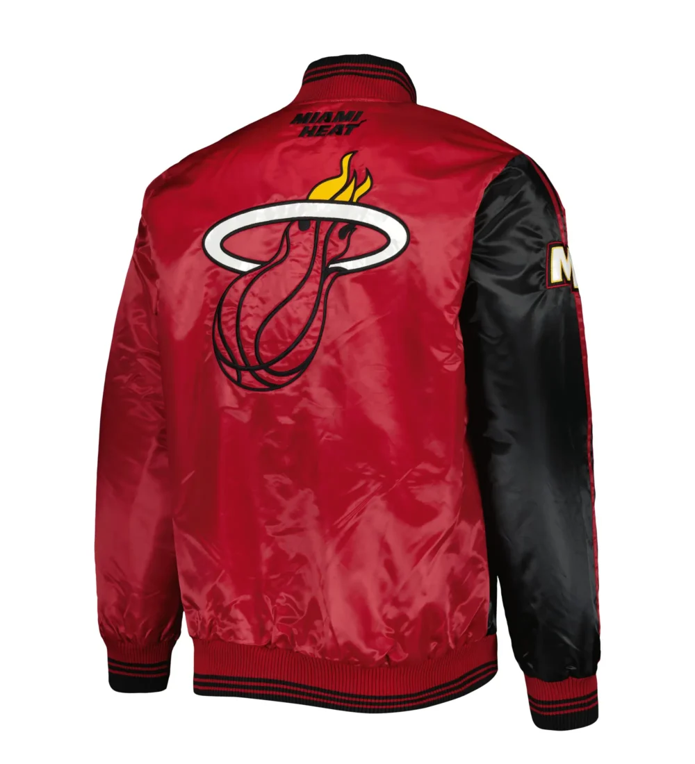 Miami Heat Starter Fast Break Satin Varsity Jacket