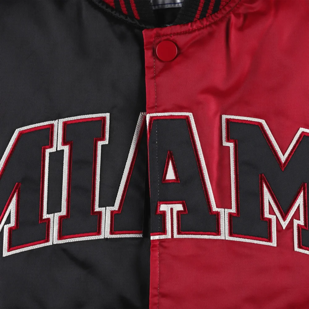 Miami Heat Starter Fast Break Satin Varsity Jacket