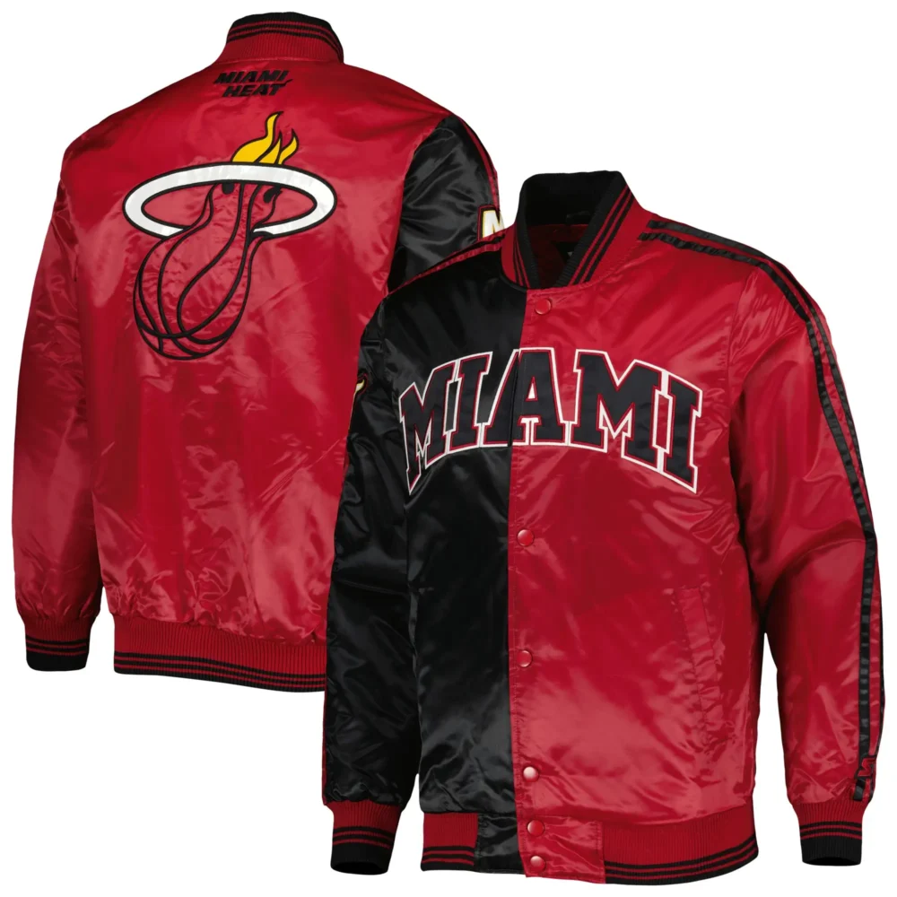 Miami Heat Starter Fast Break Satin Varsity Jacket