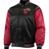 Miami Heat Starter The Enforcer Satin Varsity Jacket