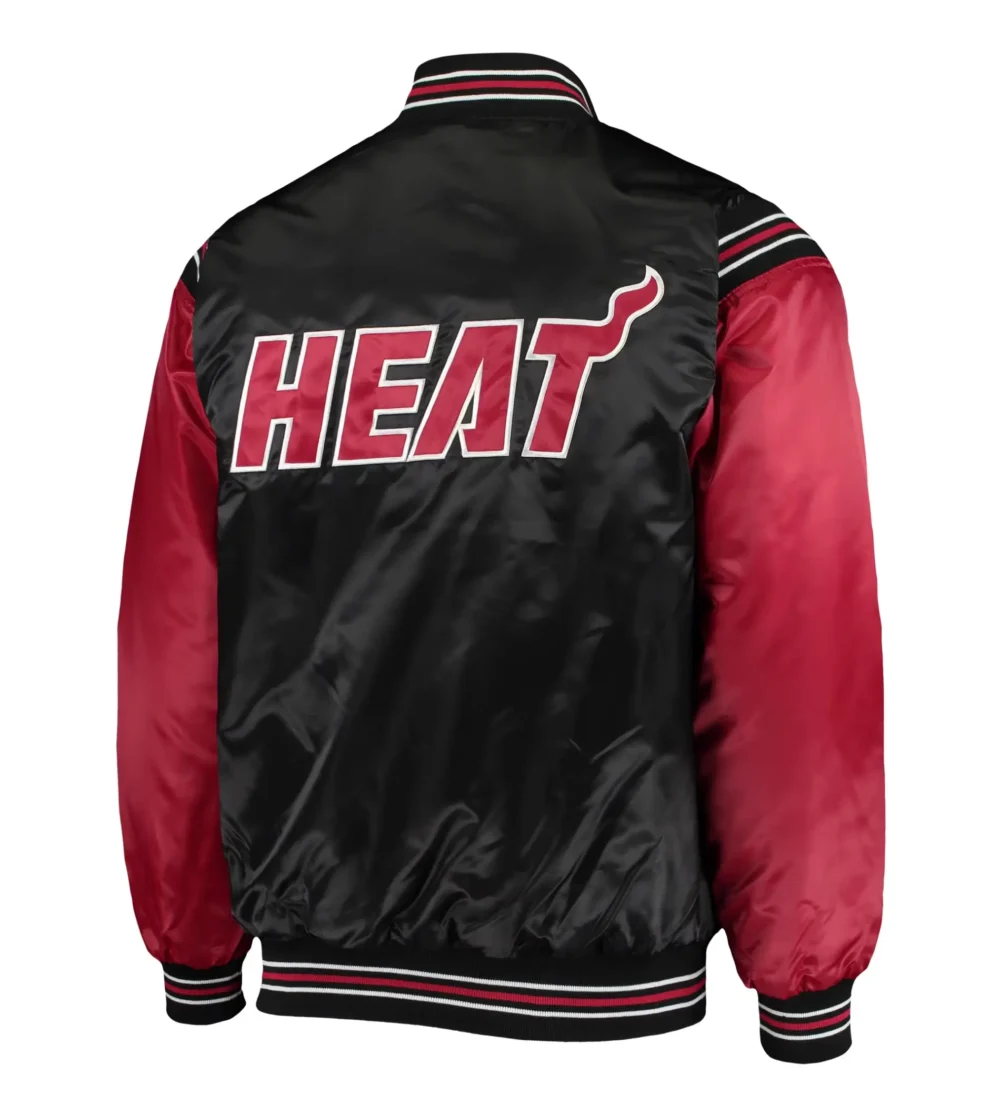 Miami Heat Starter The Enforcer Satin Varsity Jacket